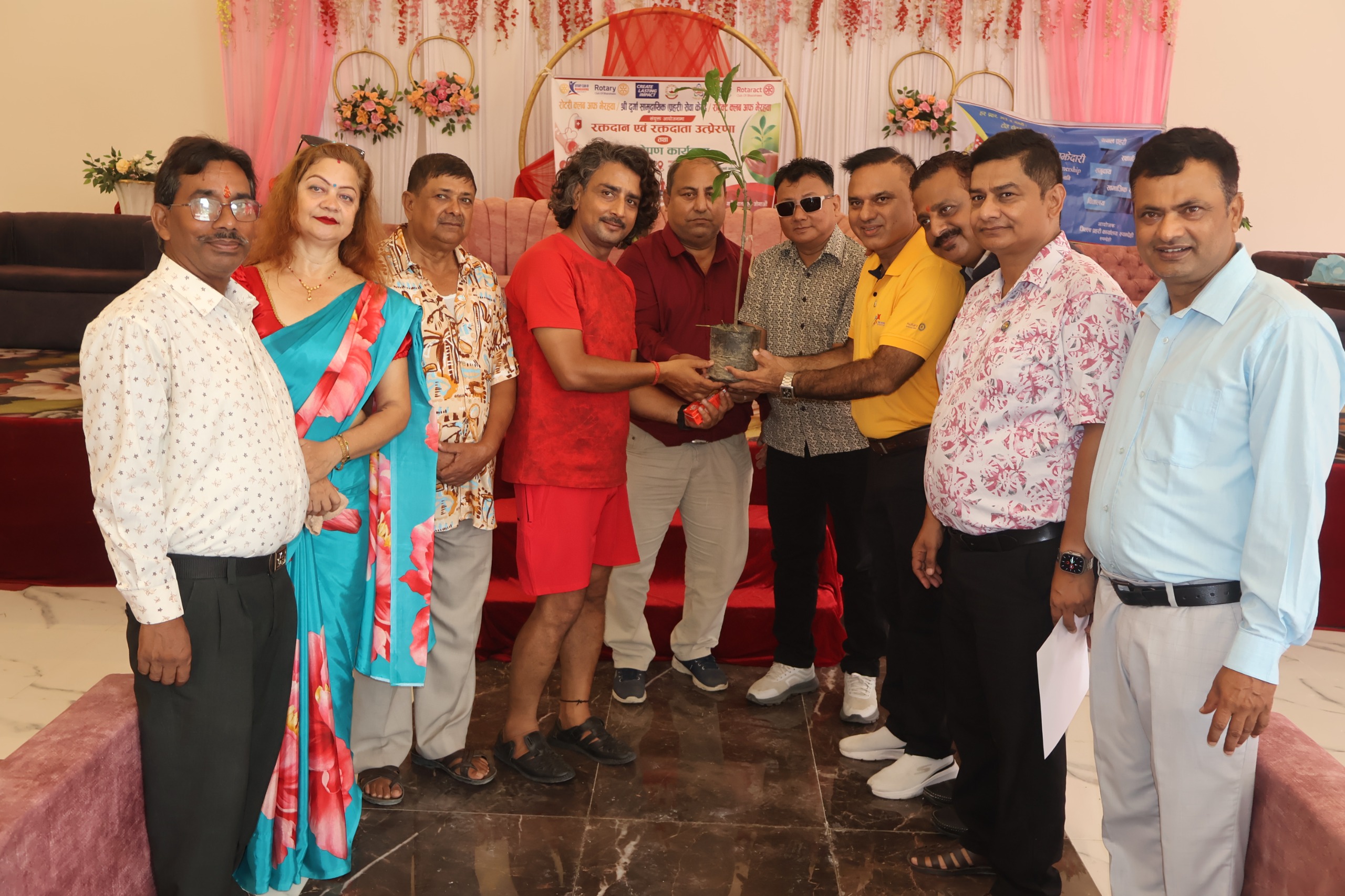 रक्तदान, तथा वृक्षारोपण कार्यक्रम सम्पन्न